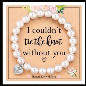 Wedding Bridal Party Faux Pearl Bracelet - Bridesmaid